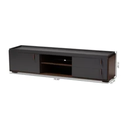 2 Drawer Rikke Two-Tone Wood TV Stand For TVs Up To 65" Gray - Baxton Studio 11 2 Drawer Rikke Two-Tone Wood TV Stand For TVs Up To 65" Gray - Baxton Studio -Baxton Studio GUEST f84f0fdc d3ae 4f5c b07f 805fddf759ee
