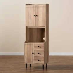Patterson 3 Drawer Kitchen Storage Cabinet Oak/Brown - Baxton Studio 14 Patterson 3 Drawer Kitchen Storage Cabinet Oak/Brown - Baxton Studio -Baxton Studio GUEST f94d60c9 6cf7 408b 8651 484ef53e4160