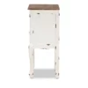 Levron Two-Tone And Antique Wood 2 Drawer Nightstand Walnut Brown/Antique White - Baxton Studio