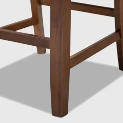 Set Of 2 Caron Fabric Upholstered Wood Counter Height Pub Chair Set Gray/Walnut - Baxton Studio -Baxton Studio GUEST fac9870c aa75 4685 af11 a3c5427a7b30