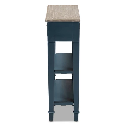 Dauphine Spruce Finished Wood Accent Console Table Blue - Baxton Studio 7 Dauphine Spruce Finished Wood Accent Console Table Blue - Baxton Studio - Image 7