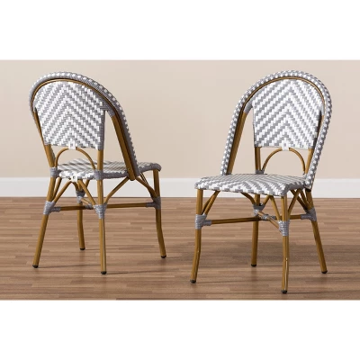 Set Of 2 Celie Indoor And Outdoor Stackable Bistro Dining Chairs - Baxton Studio 5 Set Of 2 Celie Indoor And Outdoor Stackable Bistro Dining Chairs - Baxton Studio - Image 5