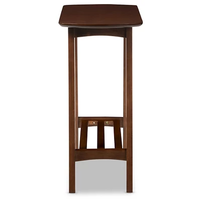 Sacramento Mid-century Modern Scandinavian Style Console Table - Dark Walnut - Baxton Studio 2 Sacramento Mid-century Modern Scandinavian Style Console Table - Dark Walnut - Baxton Studio - Image 2