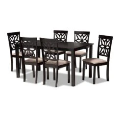 7pc Dallas Fabric Upholstered And Wood Dining Set - Baxton Studio 15 7pc Dallas Fabric Upholstered And Wood Dining Set - Baxton Studio -Baxton Studio GUEST fc6735e2 9556 42ec b179 4ef49b2116b1
