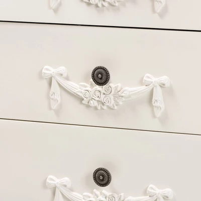 Eliya Wood 3 Drawer Storage Cabinet White - Baxton Studio 5 Eliya Wood 3 Drawer Storage Cabinet White - Baxton Studio - Image 5