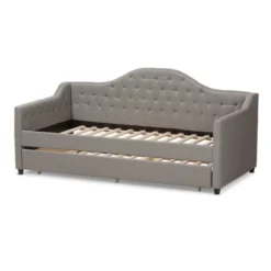 Twin Perry Modern And Contemporary Fabric Daybed With Trundle Light Gray - Baxton Studio 13 Twin Perry Modern And Contemporary Fabric Daybed With Trundle Light Gray - Baxton Studio -Baxton Studio GUEST fcd31db6 7316 403f 8970 c0b99d0160cd